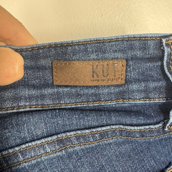 Kut From the Cloth Jeans Women 6 Blue Bootcut Western Boho Dark Wash High Rise - Picture 6 of 11